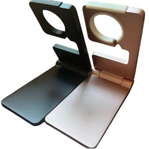 2-Pack iWatch Charging Dock Station Holder Black Rose Gold